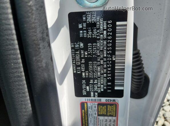 5XYK5CDF5SG262006 2025 KIA SPORTAGE White 