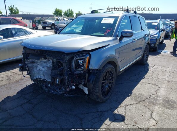 5XYP3DHC1MG129702 2021 KIA TELLURIDE Серый 