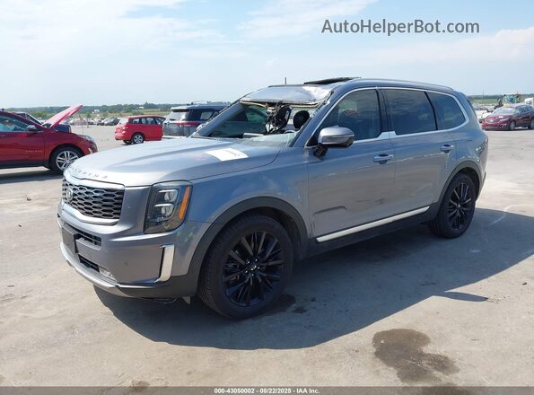5XYP5DHC2MG104740 2021 KIA TELLURIDE Серый Передняя левая четверть