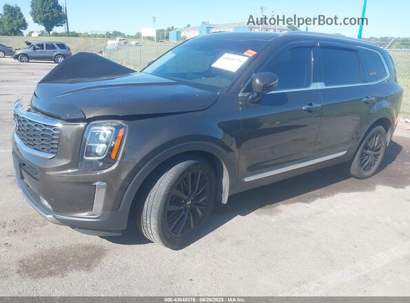 5XYP5DHC4LG091116 2020 KIA TELLURIDE Green წინა მარცხენა ხედი სამი მეოთხედიდან
