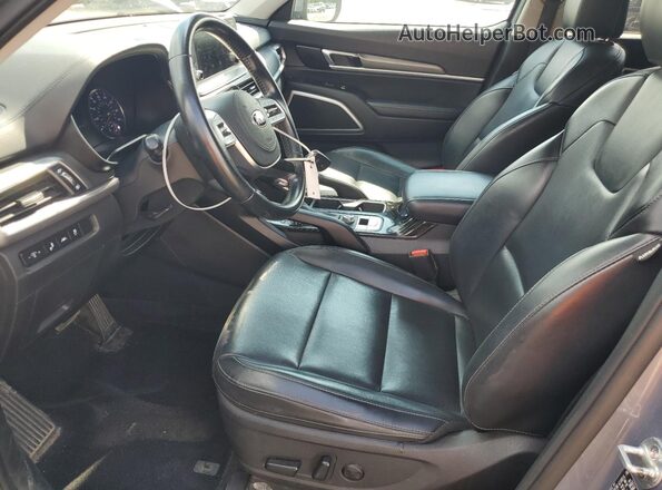 5XYP64HC1MG100904 2021 KIA TELLURIDE Gray Vista interior delantera