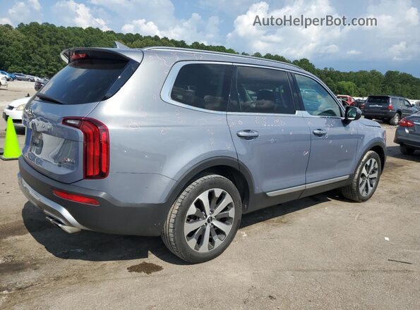 5XYP64HC1MG100904 2021 KIA TELLURIDE Gray Trasero derecho