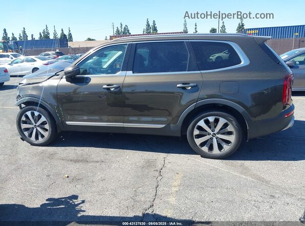 5XYP64HC7MG110594 2021 KIA TELLURIDE Brown Vista interior de 360 grados