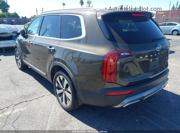 5XYP64HC7MG110594 2021 KIA TELLURIDE Brown Trasero izquierdo
