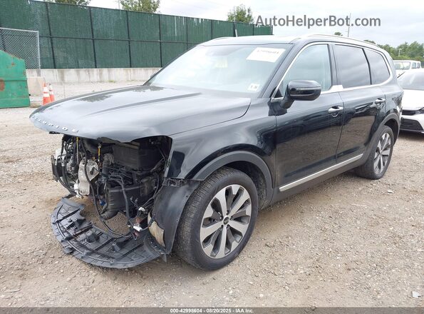 5XYP6DHC4MG181557 2021 KIA TELLURIDE Black Առջևի ձախ երեք քառորդ տեսարան