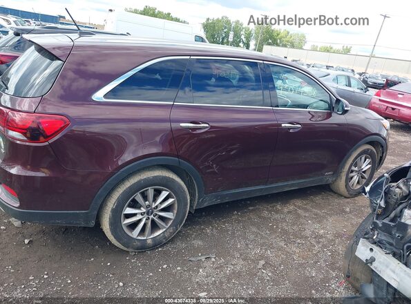 5XYPGDA37LG625844 2020 KIA SORENTO Burgundy Vista interior trasera