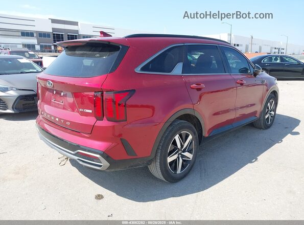 5XYRH4LF2MG035520 2021 KIA SORENTO Красный Задняя правая четверть