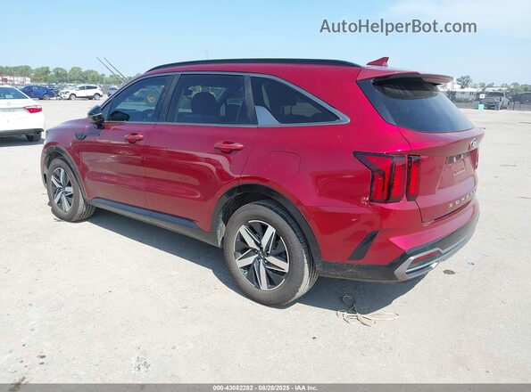 5XYRH4LF2MG035520 2021 KIA SORENTO Красный Задняя левая четверть
