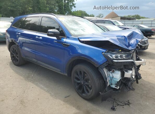 5XYRKDLF6MG013277 2021 KIA SORENTO Blue Front right