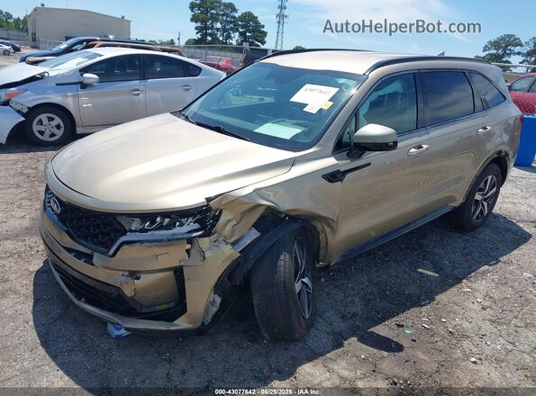 5XYRL4LC4MG002443 2021 KIA SORENTO Золотой Передняя левая четверть