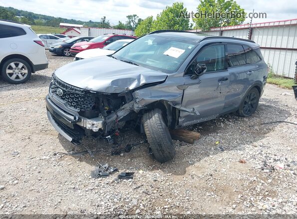 5XYRLDLC1MG002044 2021 KIA SORENTO Gray Front left