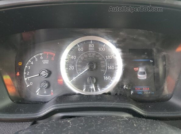 5YFEPMAE6MP234187 2021 TOYOTA LL Black Instrument cluster view