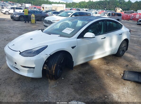 5YJ3E1EA9MF016159 2021 TESLA MODEL 3 White Առջևի ձախ երեք քառորդ տեսարան