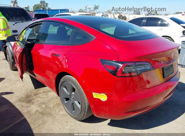 5YJ3E1EB1NF273763 2022 TESLA MODEL 3 Red 
