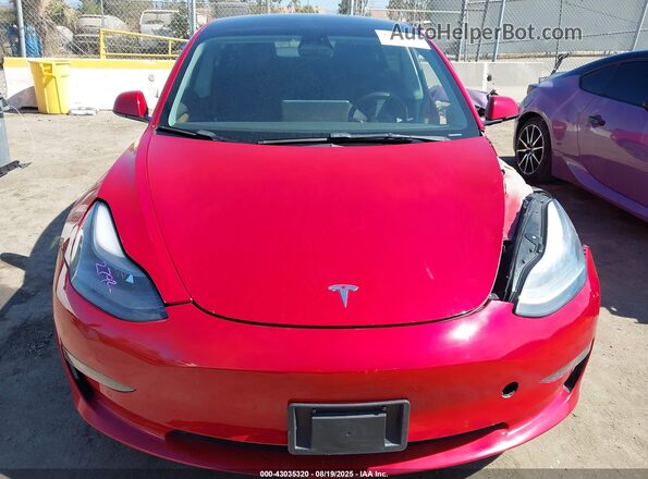 5YJ3E1EB1NF273763 2022 TESLA MODEL 3 Red 