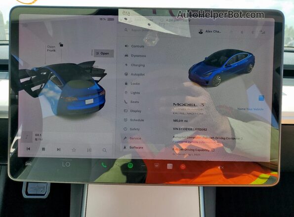 5YJ3E1EB3JF112082 2018 TESLA MODEL Blue 