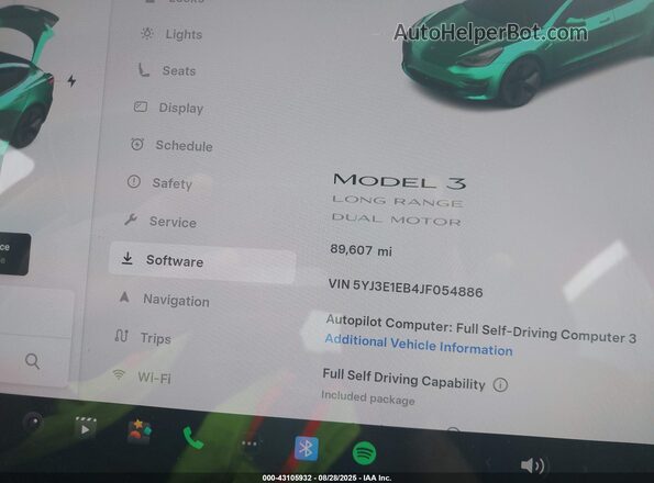 5YJ3E1EB4JF054886 2018 TESLA MODEL 3 Gray 