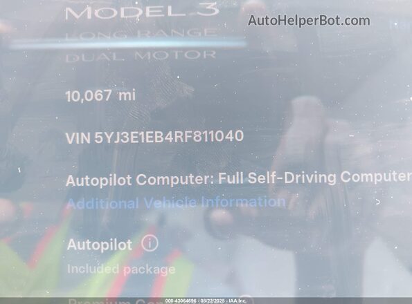 5YJ3E1EB4RF811040 2024 TESLA MODEL 3 White 