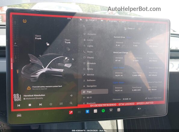 5YJ3E1EB7RF809900 2024 TESLA MODEL 3 Серый 