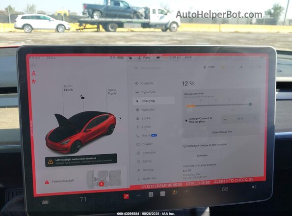 5YJ3E1EB8MF998985 2021 TESLA MODEL 3 Red 