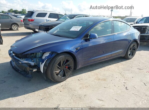 5YJ3E1ET3SF971313 2025 TESLA MODEL 3 Dark Blue Front left