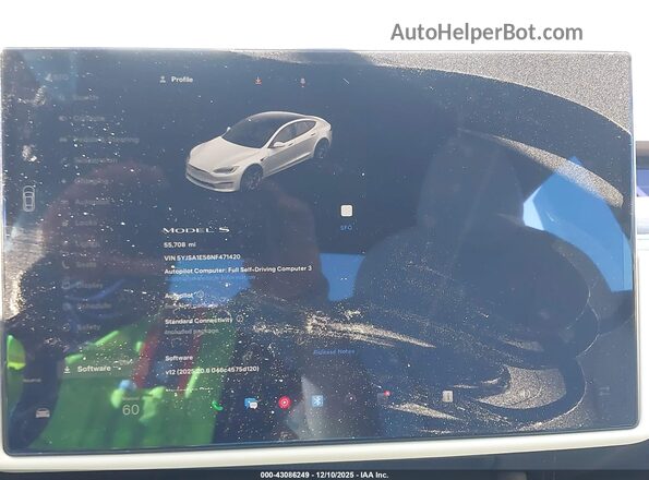 5YJSA1E56NF471420 2022 TESLA MODEL S Black 