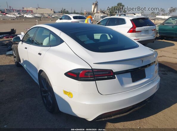 5YJSA1E68NF479110 2022 TESLA MODEL S White Задня ліва чверть