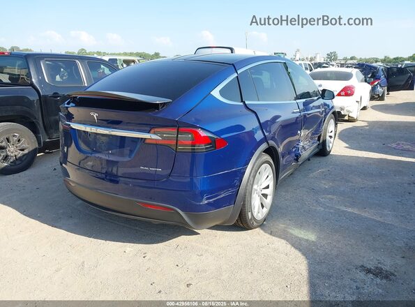 5YJXCAE29KF196871 2019 TESLA MODEL X Синий Задняя правая четверть