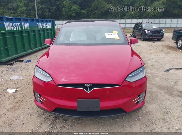 5YJXCBE2XMF324463 2021 TESLA MODEL X Red Սալոնի հետևի տեսք