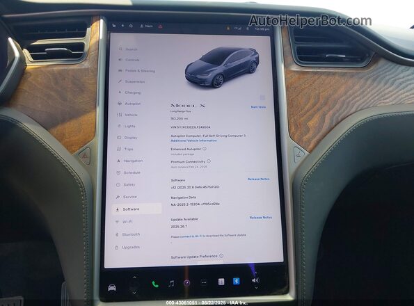 5YJXCDE23LF249504 2020 TESLA MODEL X Gray Widok tylnych siedzeń