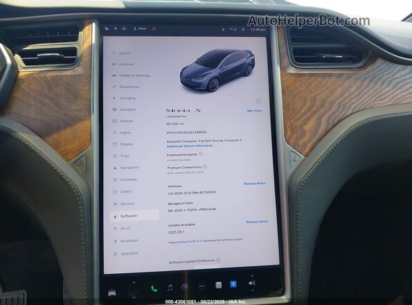 5YJXCDE23LF249504 2020 TESLA MODEL X Gray 