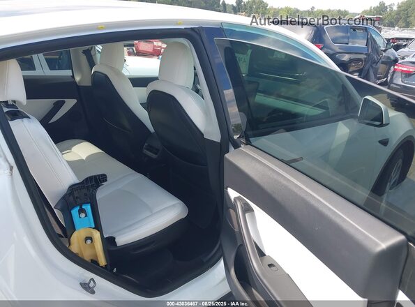 5YJYGAEE5MF205149 2021 TESLA MODEL Y White VIN sticker view
