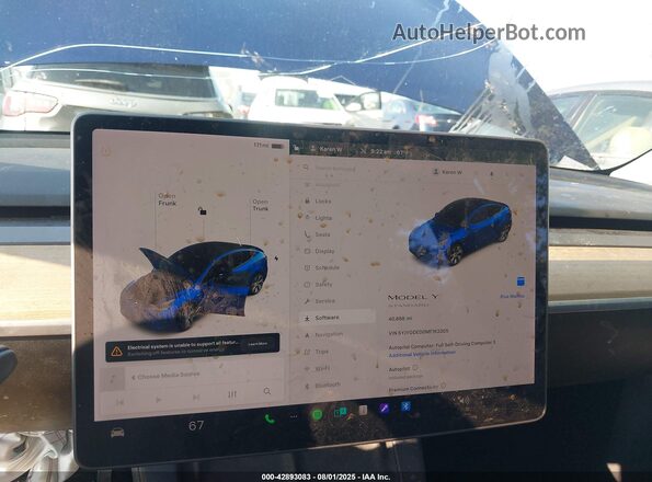 5YJYGDED0MF163305 2021 TESLA MODEL Y Blue Rear seats view