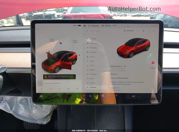 5YJYGDEE1MF196290 2021 TESLA MODEL Y Red 