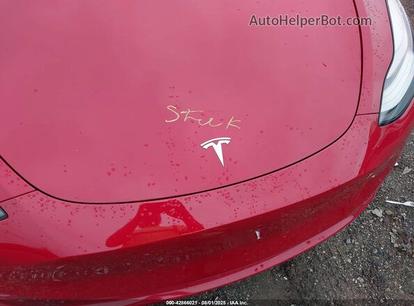 5YJYGDEE2MF070746 2021 TESLA MODEL Y Burgundy Հետևի տեսք
