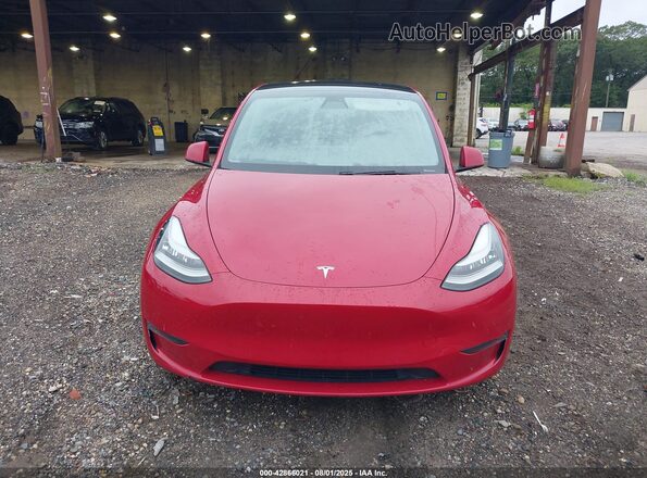 5YJYGDEE2MF070746 2021 TESLA MODEL Y Burgundy Սարքավորումների վահանակի տեսք