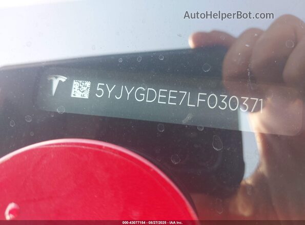 5YJYGDEE7LF030371 2020 TESLA MODEL Y Красный 