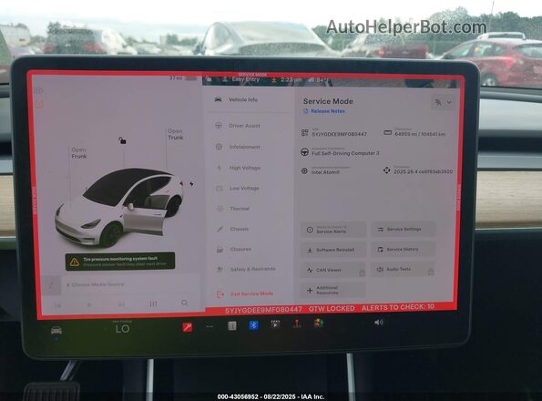 5YJYGDEE9MF080447 2021 TESLA MODEL Y White 