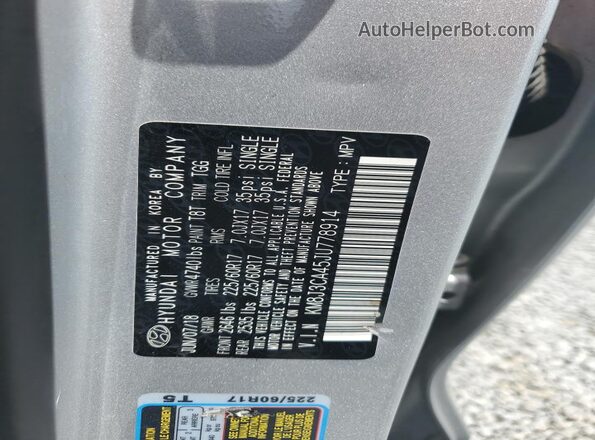 KM8J3CA45JU778914 2018 HYUNDAI TUCSON Silver 