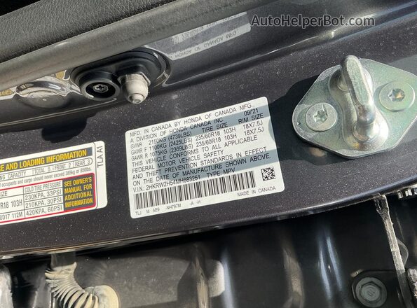 2HKRW2H54MH683251 2021 HONDA CRV Gray 