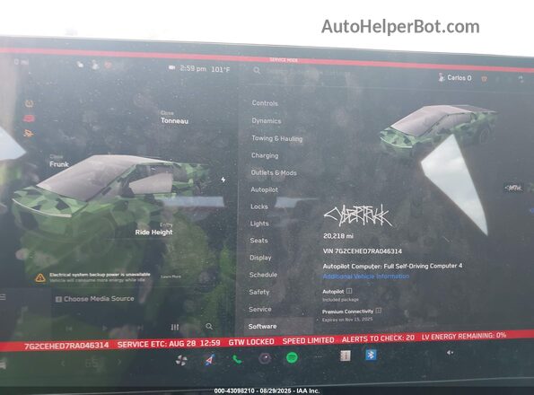 7G2CEHED7RA046314 2024 TESLA CYBERTRUCK Silver 
