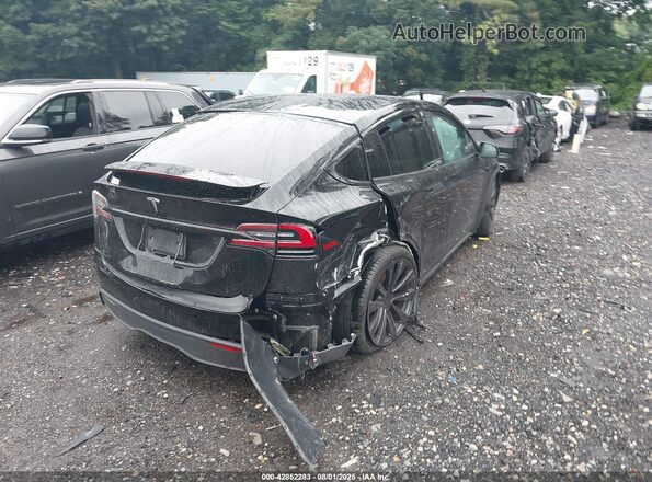 7SAXCBE56PF377615 2023 TESLA MODEL X Черный Задняя правая четверть