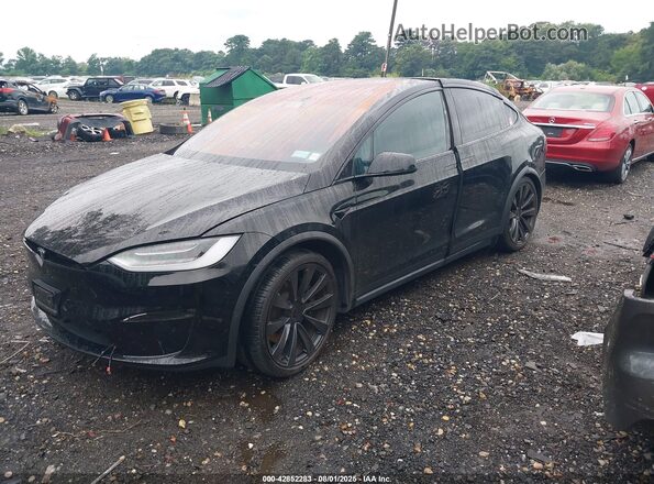 7SAXCBE56PF377615 2023 TESLA MODEL X Черный Передняя левая четверть