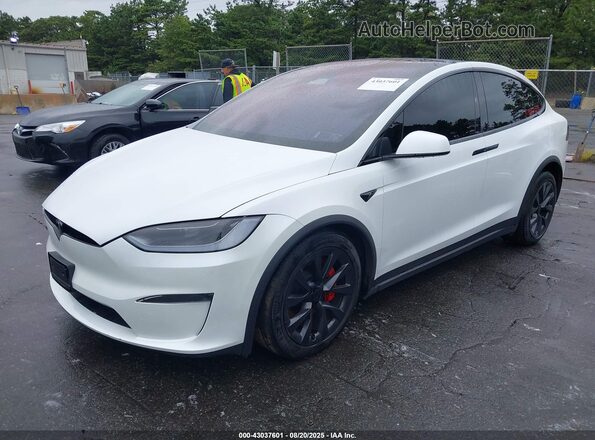 7SAXCBE61PF407905 2023 TESLA MODEL X White Vista tres cuartos delantera izquierda