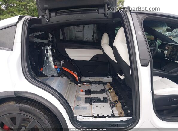 7SAXCBE61PF407905 2023 TESLA MODEL X White Vista de la etiqueta del VIN