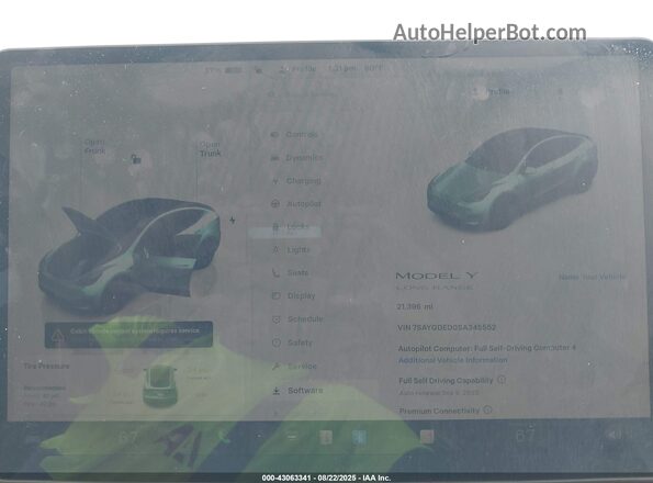 7SAYGDED0SA345552 2025 TESLA MODEL Y Gray Հետևի նստատեղերի տեսք