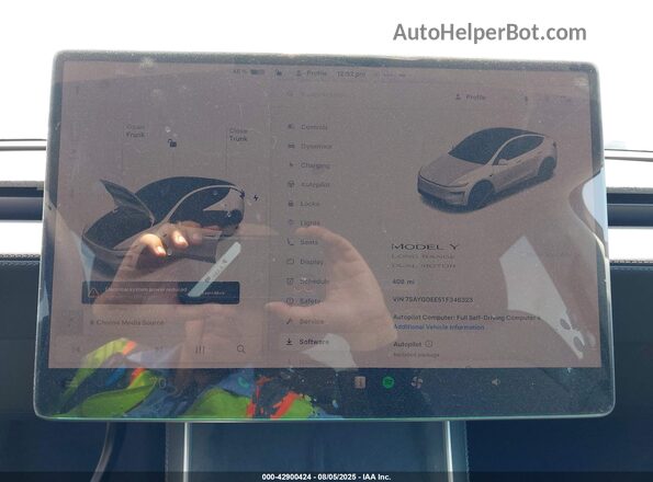 7SAYGDEE5TF346323 2026 TESLA MODEL Y Белый 