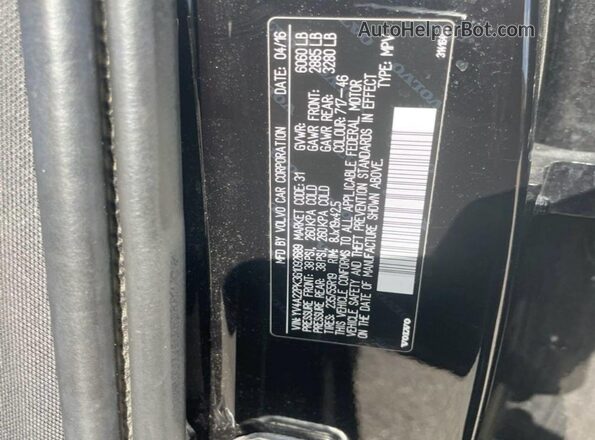 YV4A22PK3G1092689 2016 VOLVO XC90 Black 