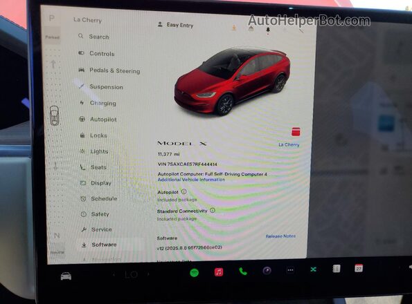 7SAXCAE57RF444414 2024 TESLA MODEL Red Вид задніх сидінь