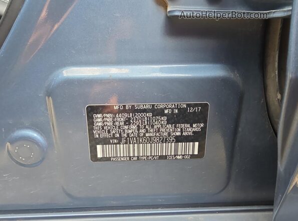JF1VA1K60J9827395 2018 SUBARU WRX Коричневый 
